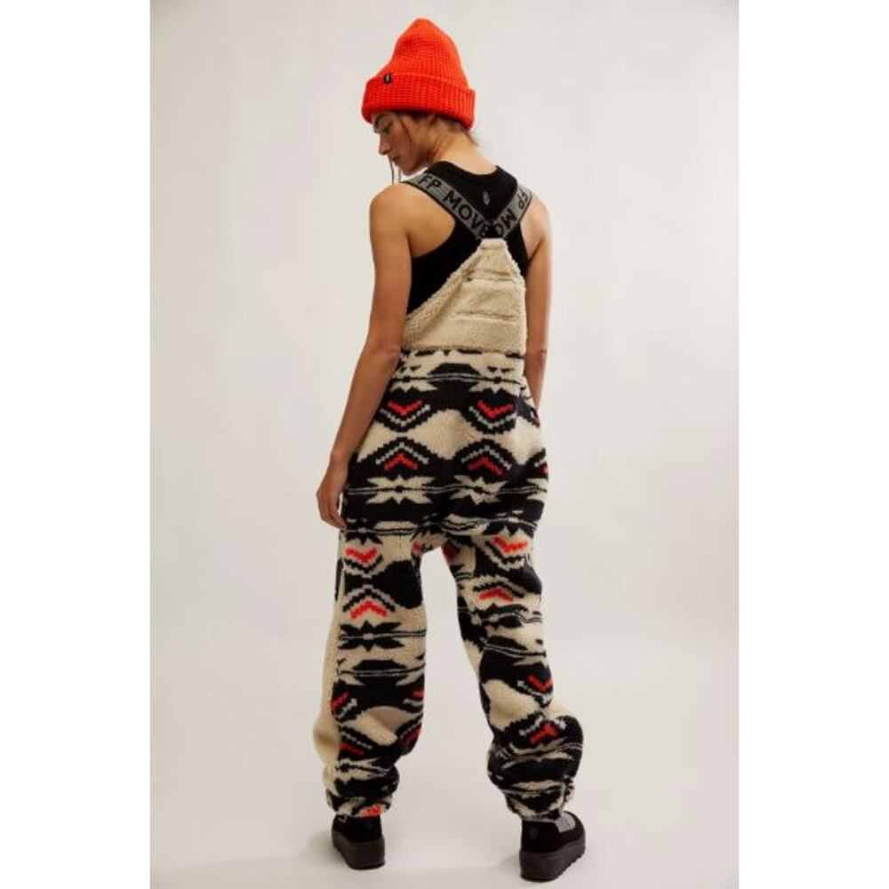 NWT FP Movement Printed Hit The Slopes Salopette Black Fairisle Combo Size XL - Picture 4 of 13